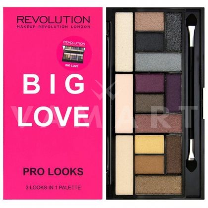Makeup Revolution London Pro Looks Big Love Palette Палитра сенки 15 цвята