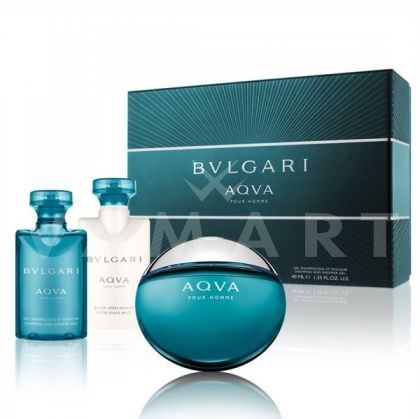 Bvlgari AQVA Pour Homme Eau de Toilette 50ml + Shower Gel 40ml + After Shave Balm 40ml мъжки комплект