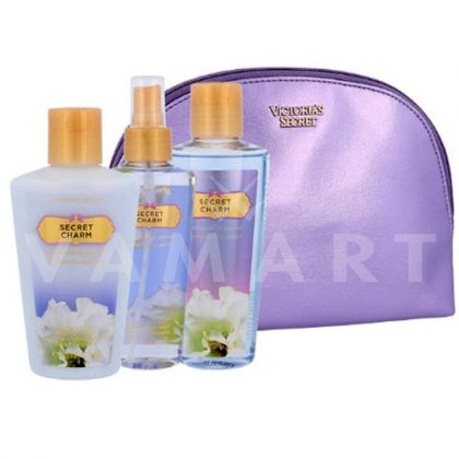 Victoria's Secret Secret Charm Fragrance Mist 125ml + Body Lotion 125ml + Shower Gel 125ml + Чанта дамски комплект