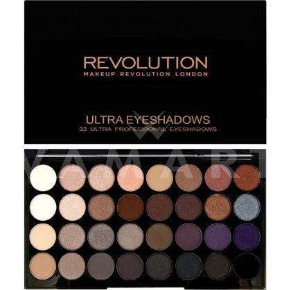 Makeup Revolution London Ultra 32 Shade Affirmation Eyeshadow Palette Палитра сенки 32 цвята