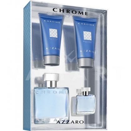Azzaro Chrome Eau de Toilette 50ml + After Shave Balm 50ml + Shower Gel 50ml + Eau de Toilette 7ml мъжки комплект
