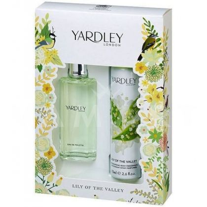 Yardley London Lily of the Valley Eau de Toilette 50ml + Deodorant Spray 75ml дамски комплект