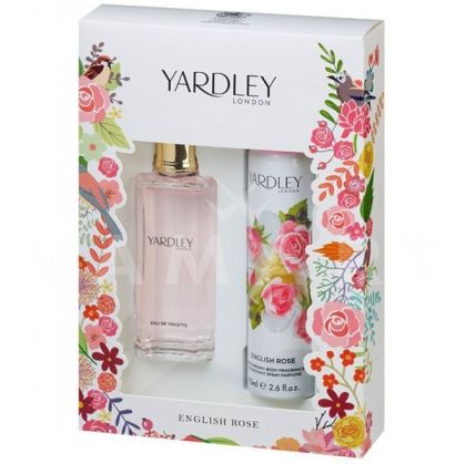 Yardley London English Rose Eau de Toilette 50ml + Deodorant Spray 75ml дамски комплект