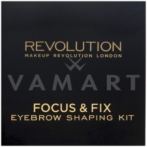 Makeup Revolution London Focus & Fix Eyebrow Shaping Kit Light Medium Комплект за вежди