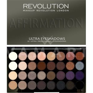 Makeup Revolution London Ultra 32 Shade Affirmation Eyeshadow Palette Палитра сенки 32 цвята